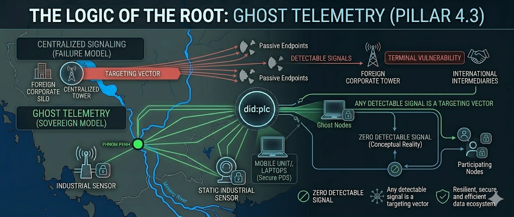 Ghost Telemetry: Pillar 4.3 Symmetric Defense. Establishing zero-detectable signaling and neutral data handshakes within the Khmer Sovereign Mesh.