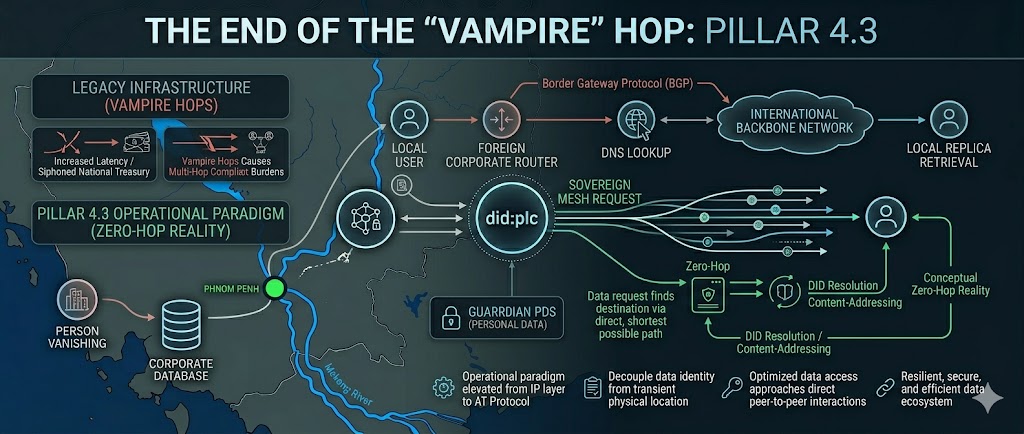 The End of the Vampire Hop: Pillar 4.3. Transitioning from international multi-hop dependencies to a Sovereign Mesh with Zero-Hop direct data access.